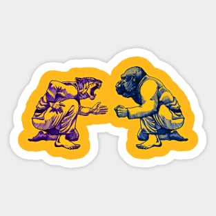 Martial Arts - Way of Life #1 - tiger vs gorilla - Jiu jitsu, bjj, judo Sticker